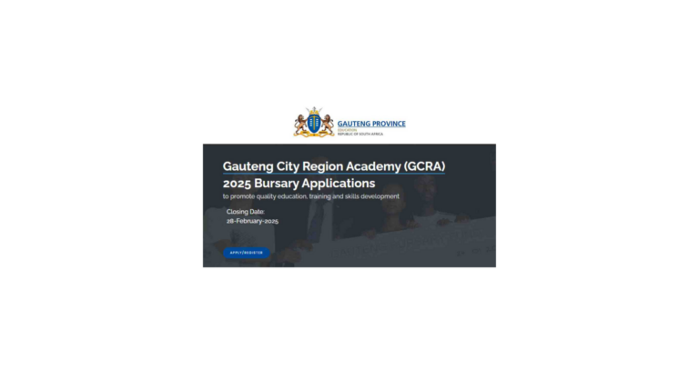 Gauteng City Region Academy (GCRA): Bursary Applications 2025